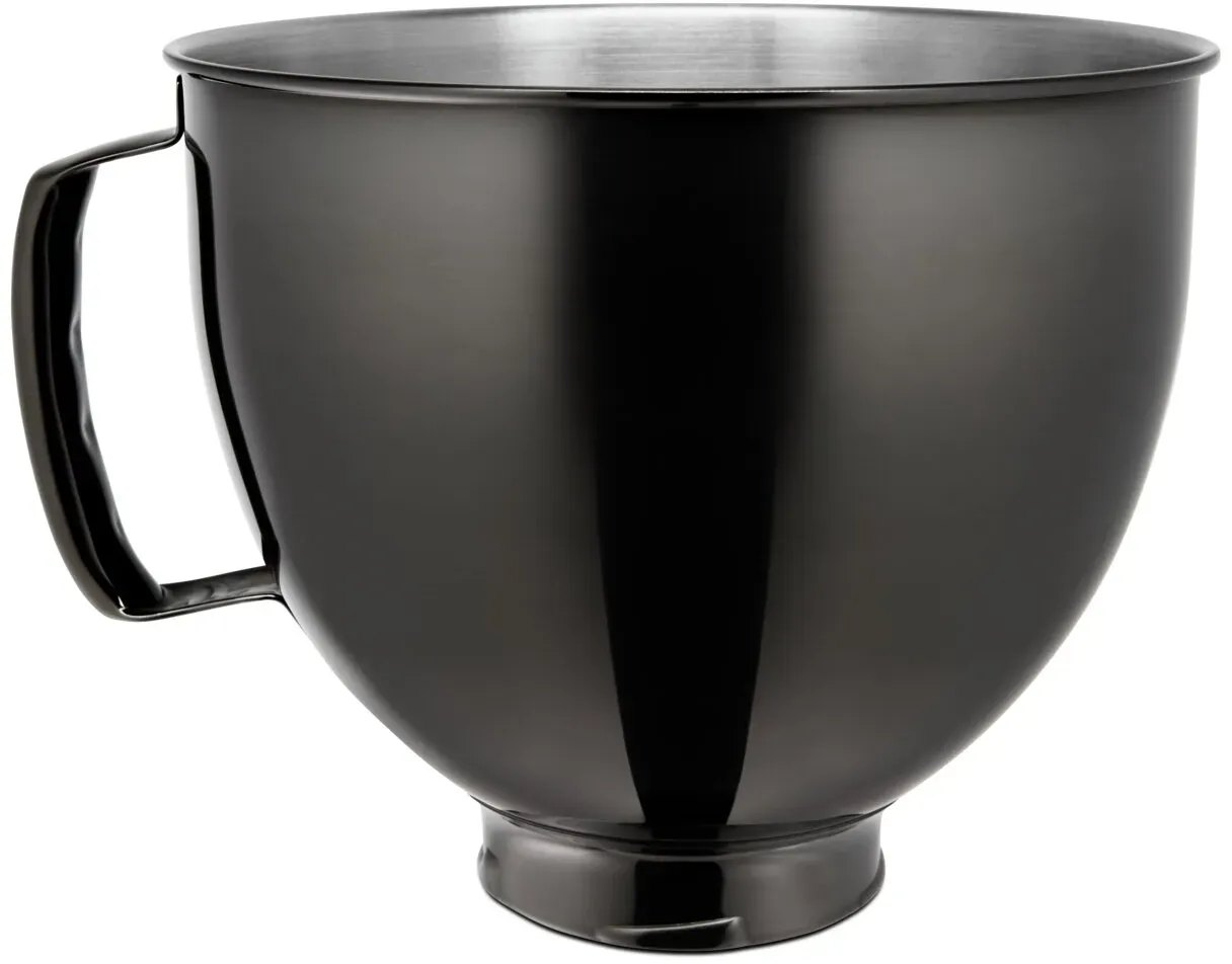 KitchenAid Metallschüssel 4,8L RANDIANT BLACK - B/H/T ca. 25,00x25,00x22,00