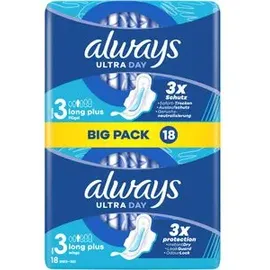 Always Ultra-Binden Day Long Plus, 3, mit Flügeln, Big Pack