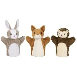 GOKI 50961 Handpuppen Eichhörnchen, Hase oder Igel, sortiert