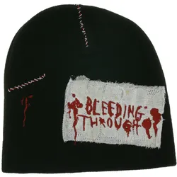 Bleeding Through Beanie kuschelige Mütze stylische Strick-Beanie Fan-Artikel KC109495BTH Schwarz - 