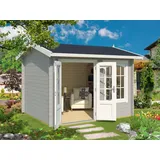 Lasita Gartenhaus Alex 44 mm Wandstärke, lichtgrau