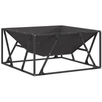vidaXL Feuerstelle Quadratisch Schwarz 80x80x40 cm Stahl