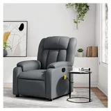 COMHOMA Massagesessel mit Aufstehhilfe Stoff 83 x 100 x 75 cm Grau elektrisch