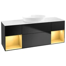 Villeroy & Boch Waschtischunterschrank 160 x 60,3 x 50,1 cm Schwarz