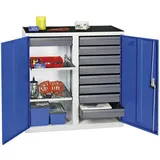 stumpf metall Stumpf / enzianblau 9 Schubladen 100 mm + 2 Auszugsböden - 3002974