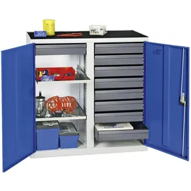 stumpf metall Stumpf / enzianblau 9 Schubladen 100 mm + 2 Auszugsböden - 3002974