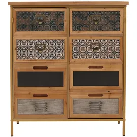 Mendler Apothekerkommode 94 x 80 x 35 cm Blau