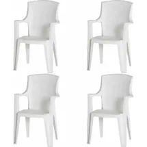 PROGARDEN Eden Gartensessel 55 x 46 x 91 cm weiß 4er Set