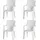 PROGARDEN Eden Gartensessel 55 x 46 x 91 cm weiß 4er Set