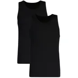 GANT Herren Unterhemd, 2er Pack - TANK TOP, Rundhals-Shirt, ärmellos, Stretch Cotton Schwarz L