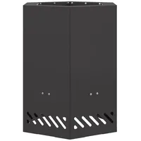 vidaXL - Feuerstelle Rauchfrei Sechseckig Schwarz 38x38x51 cm Stahl
