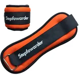 Stepfowarder 2er Set Gewichtsmanschetten 0.3-1.0kg, Gewichtsmanschette Fuß Gewichte für Beine und Arme, 3 Farbvarianten, Laufgewichte für Hand- und Fußgelenke (2 * 0.3KG - Orange)