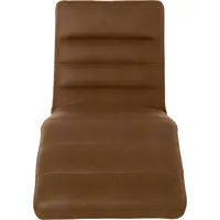 W.Schillig Relaxliege daily dreams Leder/Polyester 75 x 91 x 170 cm Braun mit Kissen