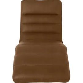 W.Schillig Relaxliege daily dreams Leder/Polyester 75 x 91 x 170 cm Braun mit Kissen