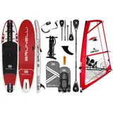 Brunelli SUP-Board BRUNELLI 10.8 Windsurf iSUP Board aufblasbar Stand Up Paddle Checker rot