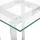 Beliani Beistelltisch Silber Transparent 40 x 40 cm Glasplatte Glänzende Metallgestell Poliert Quadratisch Modern