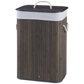 [en.casa] Wäschekorb Salla 72L Bambus Dunkelbraun [en.casa]