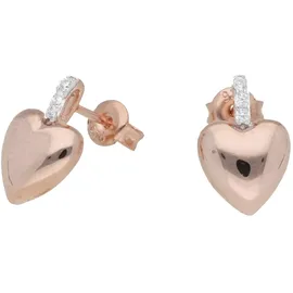 Smart Jewel Ohrstecker Herz mit Zirkonia roségold 925 2013796