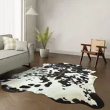 Wildlife Design Kuhfell Teppich Echtfell Tricolor Licht XL 240x220 cm Wohnzimmer Nachhaltig Tierfreundlich Gratis Lederuntersetzer