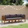 vidaXL 3-Sitzer-Gartensofa Loungesofa grau