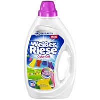 Weißer-Riese Waschmittel Color Gel, flüssig, Kalt-Aktiv, 990ml, Waschladungen 22