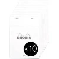 Rhodia 10x Gehefter Notizblock No.16 A5 80 liniert Rand