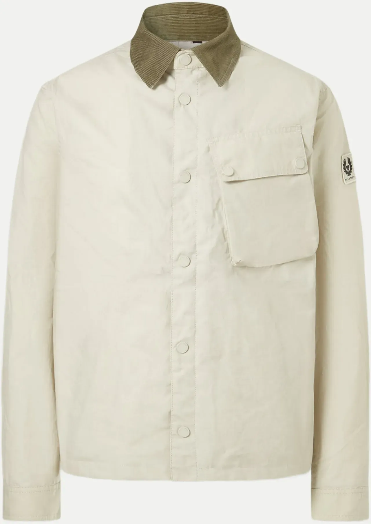 Jacke mit Cordkragen Beige L