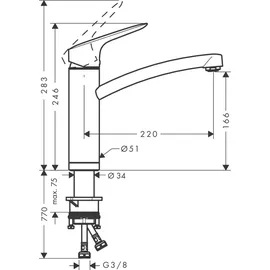 Hansgrohe Logis M31 160 1jet (71833000)