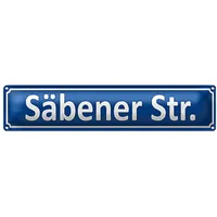 Roomando Blechschild | Straßenschild | Säbener Str. | Dekoration