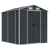 vidaXL Gerätehaus Anthrazit 191x215x198 cm Verzinkter Stahl