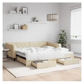 vidaXL Tagesbett 100 x 200 cm Creme