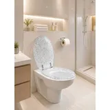 Navaris WC Sitz Toilettendeckel Glitzer transparent