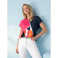 Heine Druck-Shirt in orange-marine-bedruckt | Gr.: 40