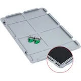 Proregal 10x Scharnierdeckel Set Eurobox NextGen mit Schaumstoff und 2 grüne Schiebeschnappverschlüssef | BxT 40x60cm | Eurobehälter,