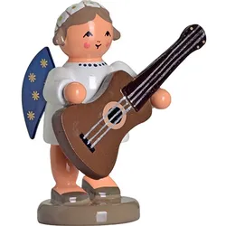 KWO Erzgebirge Engel mit Gitarre Höhe 5 cm