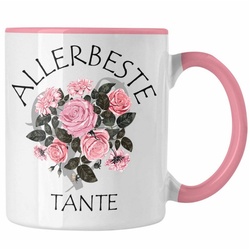 Trendation Tasse Trendation – Beste Tante Tasse Geschenk Kaffeetasse für Beste Tante der Welt Geschenkidee Geburtstag rosa