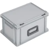 Lockweiler Kunststoffkoffer 20 l PP L400xB300xH233mm grau 1 Griff Schiebeverschluss