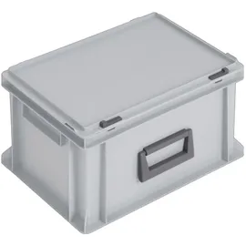 Lockweiler Kunststoffkoffer 20 l PP L400xB300xH233mm grau 1 Griff Schiebeverschluss