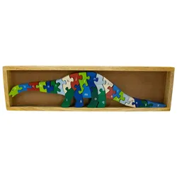 GICO Puzzle A-Z Puzzle Dino Buchstabenpuzzle für Kinder 26 -tlg Holz - 2904, Puzzleteile