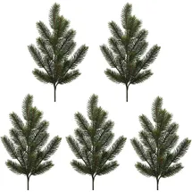 Creativ deco Winterliche Kunstpflanze CREATIV DECO "Weihnachtsdeko", grün, H:51cm, Kunststoff, Kunstpflanzen, Zweig im 5er Set