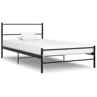 VidaXL Bettgestell Schwarz Metall 100 × 200 cm