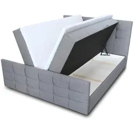 Sofnet Boxbett, Dunkelgrau, Textil, H3, Rechteckig, 160x200 cm) Schlafzimmer, Betten, Boxspringbetten