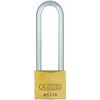 ABUS Vorhängeschloss Messing 65/30BH60 gl.-6301 - gleichschließend + hoher Bügel - Messing-Schlosskörper - gehärteter Stahlbügel - ABUS-Sicherheitslevel 4