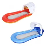 Sport-Knight® Luftmatratze Aufblasbare Wasserhängematte mit Sonnenschutz-Dach, 160 x 90 cm, 3in1 rot