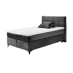 Boxspringbett  Navarra ¦ schwarz ¦ Maße (cm): B: 143 H: 113