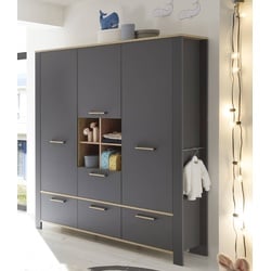 Mäusbacher Kleiderschrank Tom 160 x 201 cm Lack Anthrazit / Matt