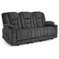 MCombo M MCombo 3 Sitzer Sofa mit Schlaffunktion, 3er Relaxsofa mit Taste 150° Verstellbar, Kinosessel mit Liegefunktion, 7009 (Grau) - Grau