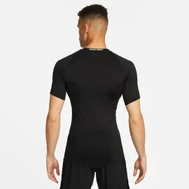Nike Pro Dri-FIT Tight kurzarm Fitnessshirt Herren 010 black/white XXL