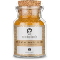 Ankerkraut Orientalisches Curry, Bio-Qualität by TV-Koch Ali Güngörmüs, Mischung würzender Zutaten, Curry mit Reis und Gemüse lecker würzen, vegetarisch kochen, 80 g im Korkenglas