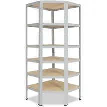 shelfplaza Eckregal 230 x 90 x 60 cm Lichtgrau